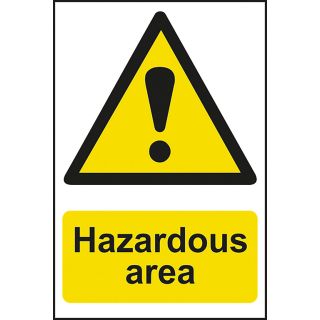 Hazardous Area - PVC Sign 400 x 600mm