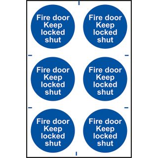 Fire Door Keep Locked Shut - PVC 200 x 300mm
