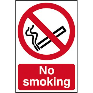 No Smoking - PVC Sign 200 x 300mm