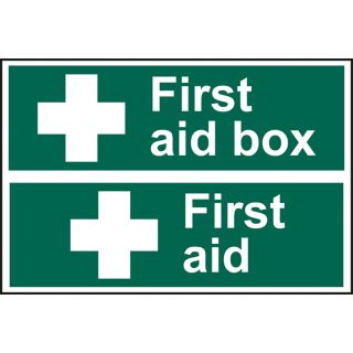 First Aid Box/First Aid - PVC Sign 300 x 200mm