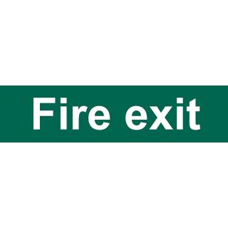 Fire Exit - PVC Sign 200 x 50mm