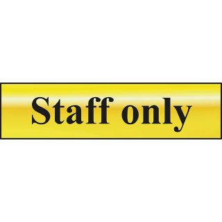 Staff Only Sign 200 x 50mm