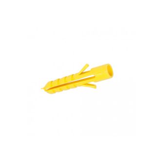 Fischer Yellow Plastic Wall Plugs 5 x 25 - Box of 100