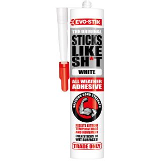 Evo-Stik All Weather Sticks Like Sh*t White Adhesive 290ml