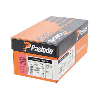 Paslode Hot Dipped Galvanised Smooth 90mm Nail & Fuel Pack -  Pack of 1,100