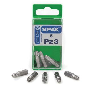 Spax Pozi & Phillips Drill Bits PZ3 25mm - Pack of 5