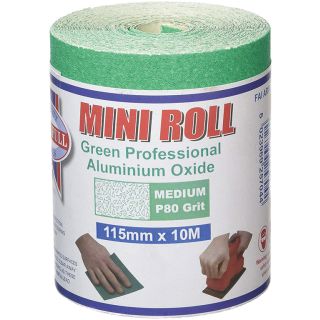 Faithfull Aluminium Oxide Green Sanding Roll 15mm x 10m - Extra Coarse 40