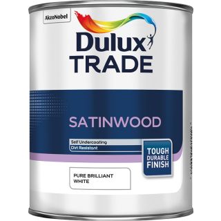 Dulux Trade Satinwood Pure Brilliant White Paint