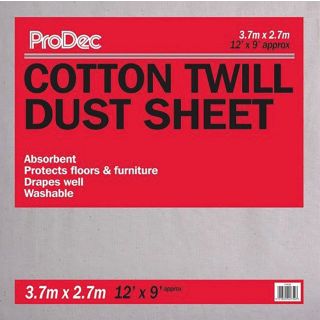 Cotton Twill Dust Sheet 3.7 x 2.7m