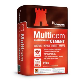 Hanson Multicem Cement Plastic Bag 25Kg