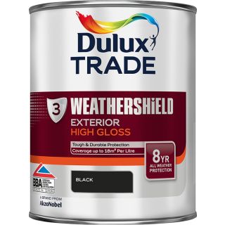 Dulux Trade Weathershield Black Gloss 1L