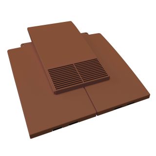 Manthorpe Dark Brown Plain In-Line Tile Vent 330 x 331mm