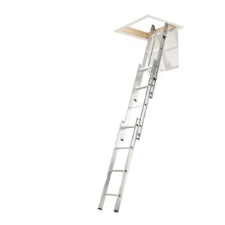 Werner Loft Ladder 3 Section with Handrail
