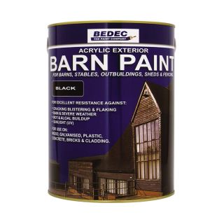 Bedec Semi-Gloss Black Barn Paint 5L