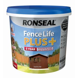 Ronseal Fence Life Plus+ Country Oak 5L
