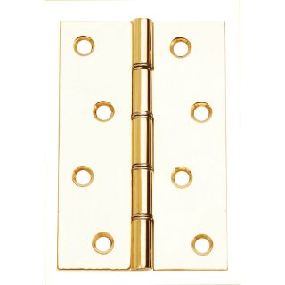 Dale Hardware Polished Brass Double Steel Washered Hinges 75 x 50 x 2mm