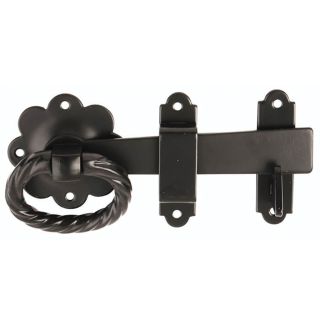 Dale Hardware Black Japanned Twisted Ring Gate Latch 152mm