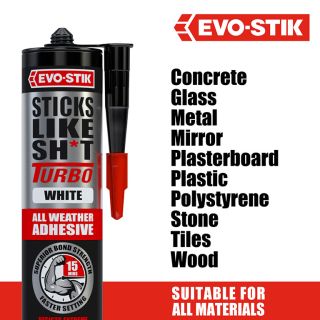Evo-Stik Sticks Like Turbo All Weather White Adhesive 290ml