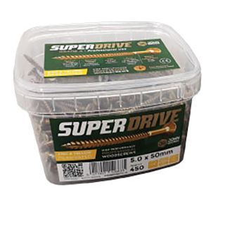 Super Drive Precision Woodscrews Countersunk Screws 5.0 x 100mm - Pack of 200