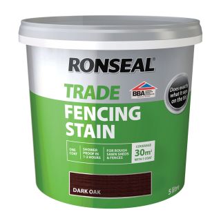 Ronseal Trade Fencing Stain Dark Oak 5L