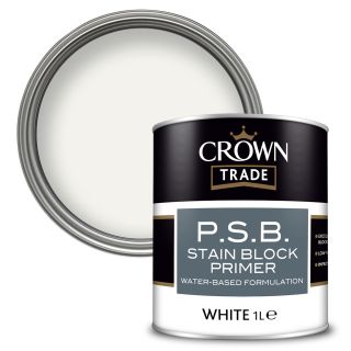 Crown Trade Stain Block White Primer 1L