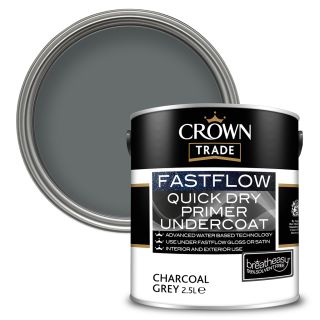 Crown Trade Fast Flow Quick Dry Charcoal Grey Primer & Undercoat 2.5L