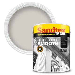 Sandtex Trade Highcover Smooth Birch Masonary Paint 5L
