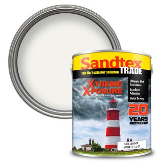 Sandtex Trade Xtreme X-Posure Smooth Masonry Brilliant White Paint 5L