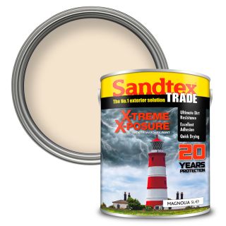 Sandtex Trade Xtreme X-posure Smooth Masonry Magnolia Paint 5L