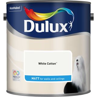 Dulux White Cotton Matt Paint 2.5L