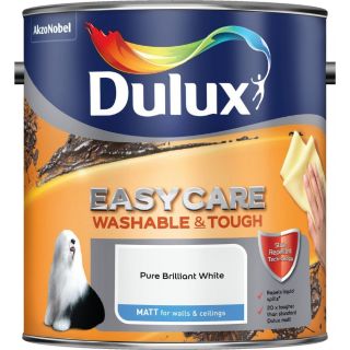 Dulux Easycare Brilliant White Washable & Tough Matt Paint 2.5L