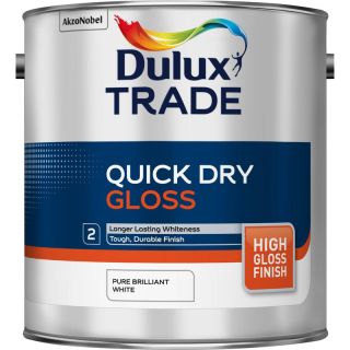 Dulux Trade Quick Dry Pure Brilliant White Gloss 1L