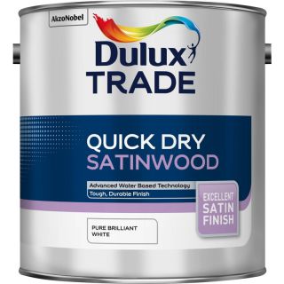Dulux Trade Quick Dry Pure Brilliant White Satinwood 1L
