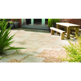 Bradstone Natural Calibrated Sandstone Fossil Buff Paving 22mm - 15.30m² Per Pack
