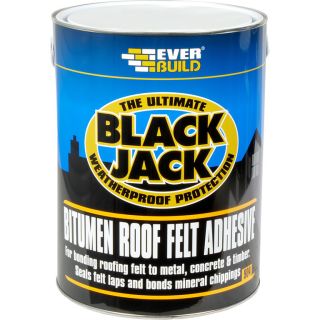 Everbuild Black Jack Bitumen Roof Felt Adhesive 5L