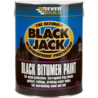 Everbuild Black Jack Black Bitumen Paint 2.5L
