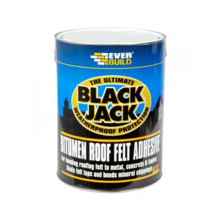 Everbuild Black Jack Bitumen Roof Felt Adhesive 1L