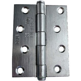 Dale Hardware Bright Zinc Plated Grade 7 Fire Hinges with Intumescent Plates 102mm - Pack of 3