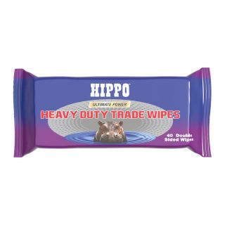 Hippo Heavy Duty Double Sided Trade Wipes - Pack of 40