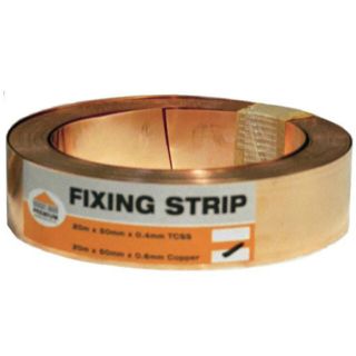 Calder Copper Fixing Strip for Lead 50mm x 20m Roll
