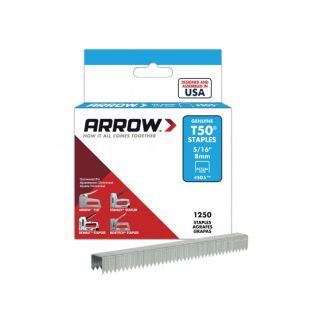 Arrow T50 Staples 8mm - Box of 1,250