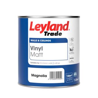 Leyland Trade Vinyl Matt Brilliant White Paint 1L