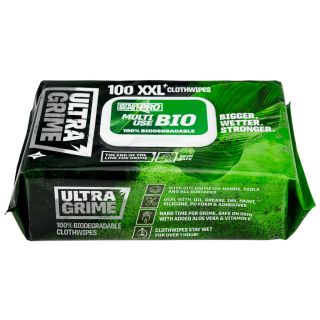 Ultragrime  Pro Biodegradable XXL+ Clothwipes - Pack of 100