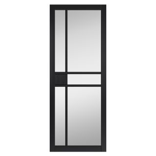JB Kind City Black Clear Glass Internal Door 35 x 1981 x 610mm