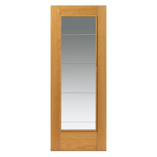 JB Kind Medina Oak Glazed Internal Door 40 x 2040 x 826mm