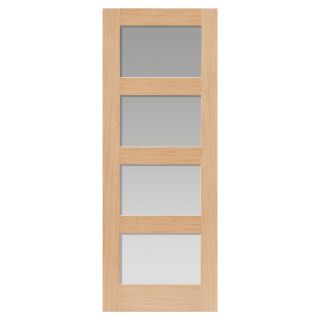 JB Kind Nevis Oak Glazed Internal Door 40 x 2040 x 726mm