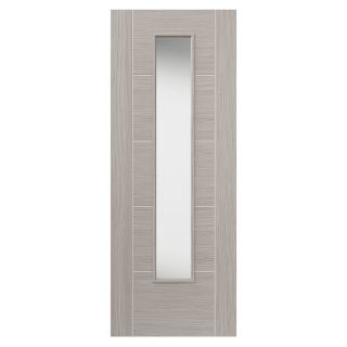 JB Kind Lava Grey Laminate Clear Glazed Interior Door