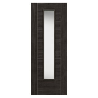 JB Kind Tigris Cinza Dark Grey Laminated Glazed Interior Door