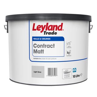Leyland Trade Contract Matt Emulsion Light Grey 10L