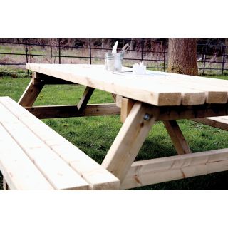 Wingham™ Picnic Table & 6-Seater Bench Set 1620 x 1800mm